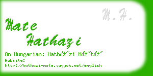 mate hathazi business card